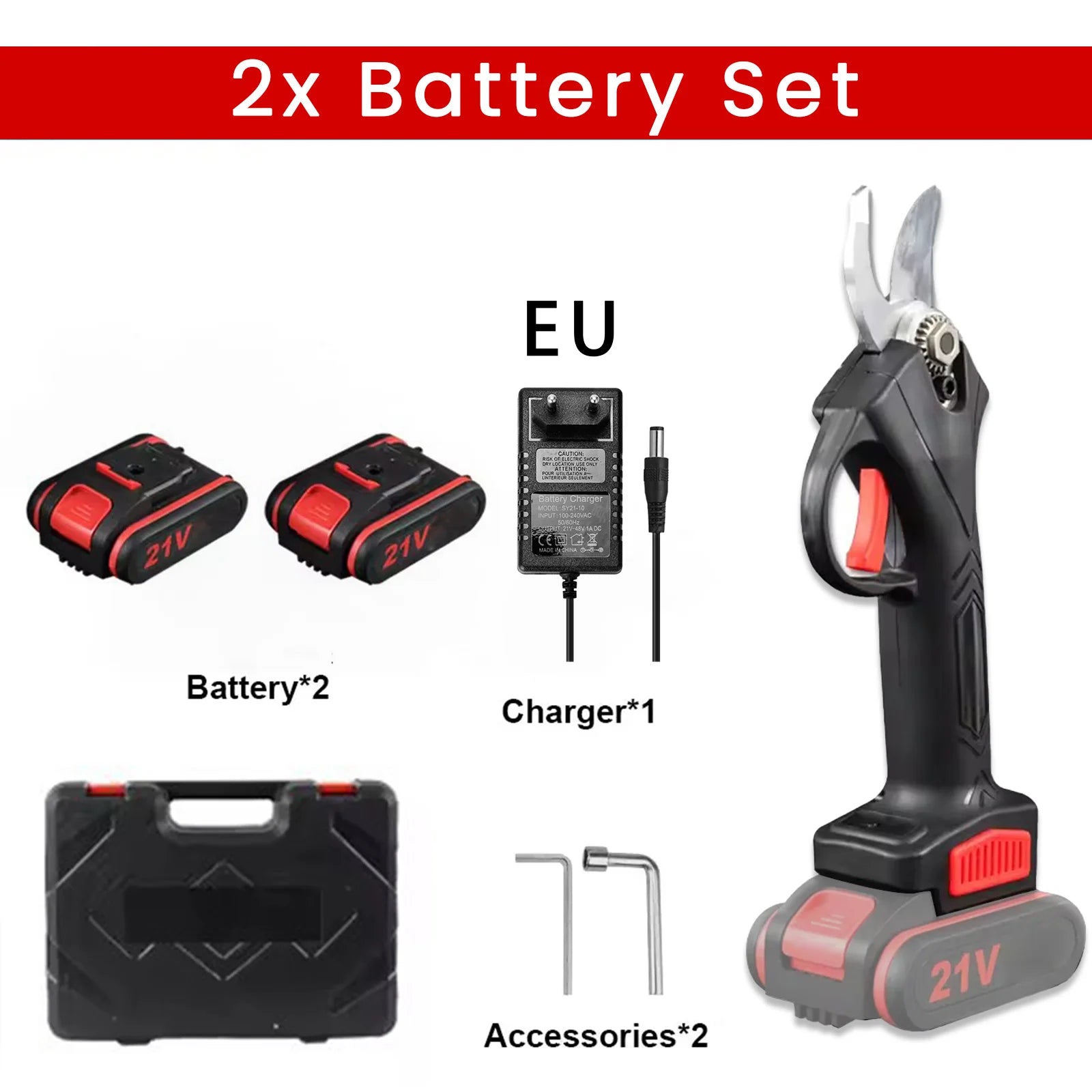 25MM 500W Brushless Electric Pruner Shear Fruit Tree Bonsai Pruning Scissors Garden Tool For Makita 21V Battery